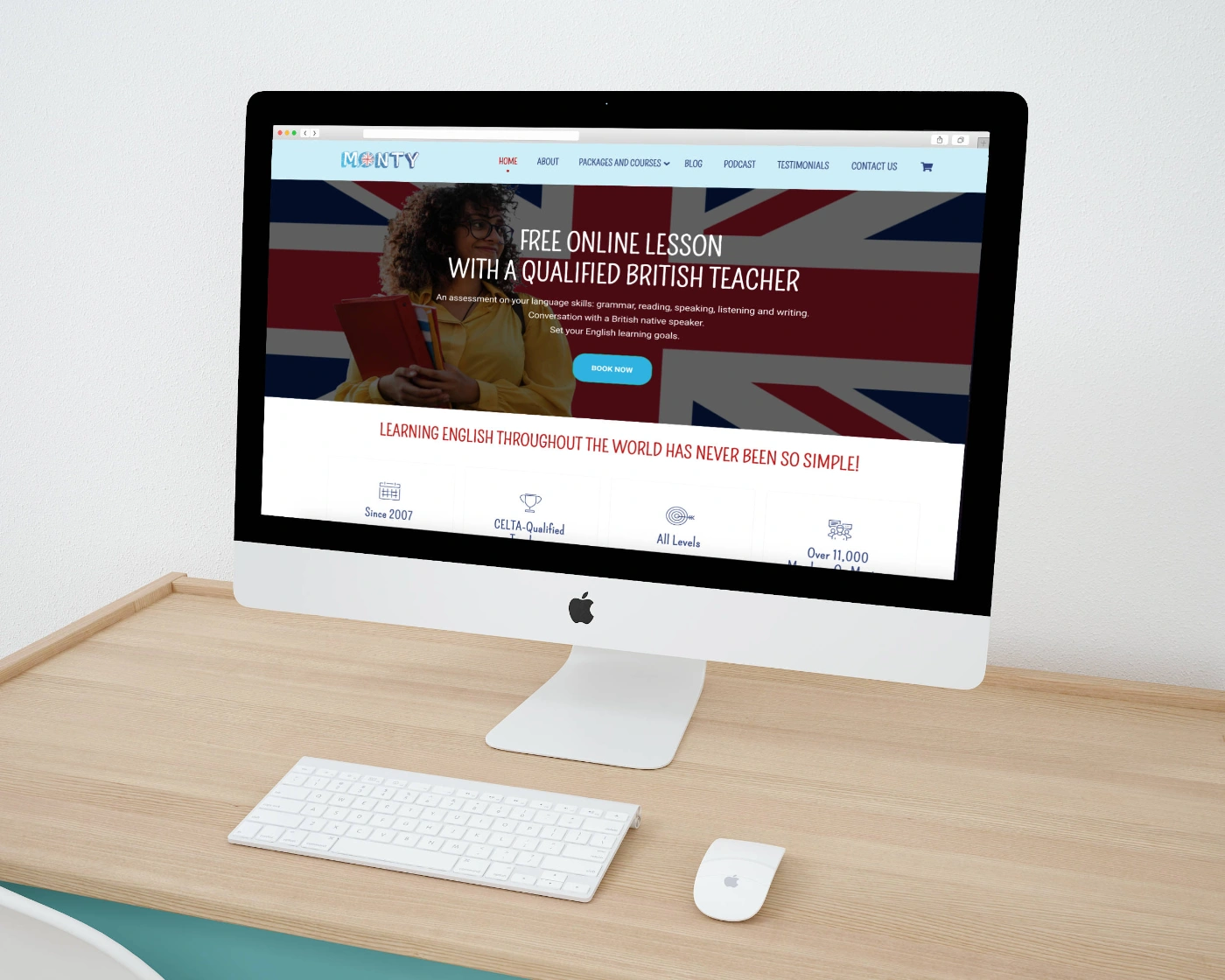 Monty English School Website Design