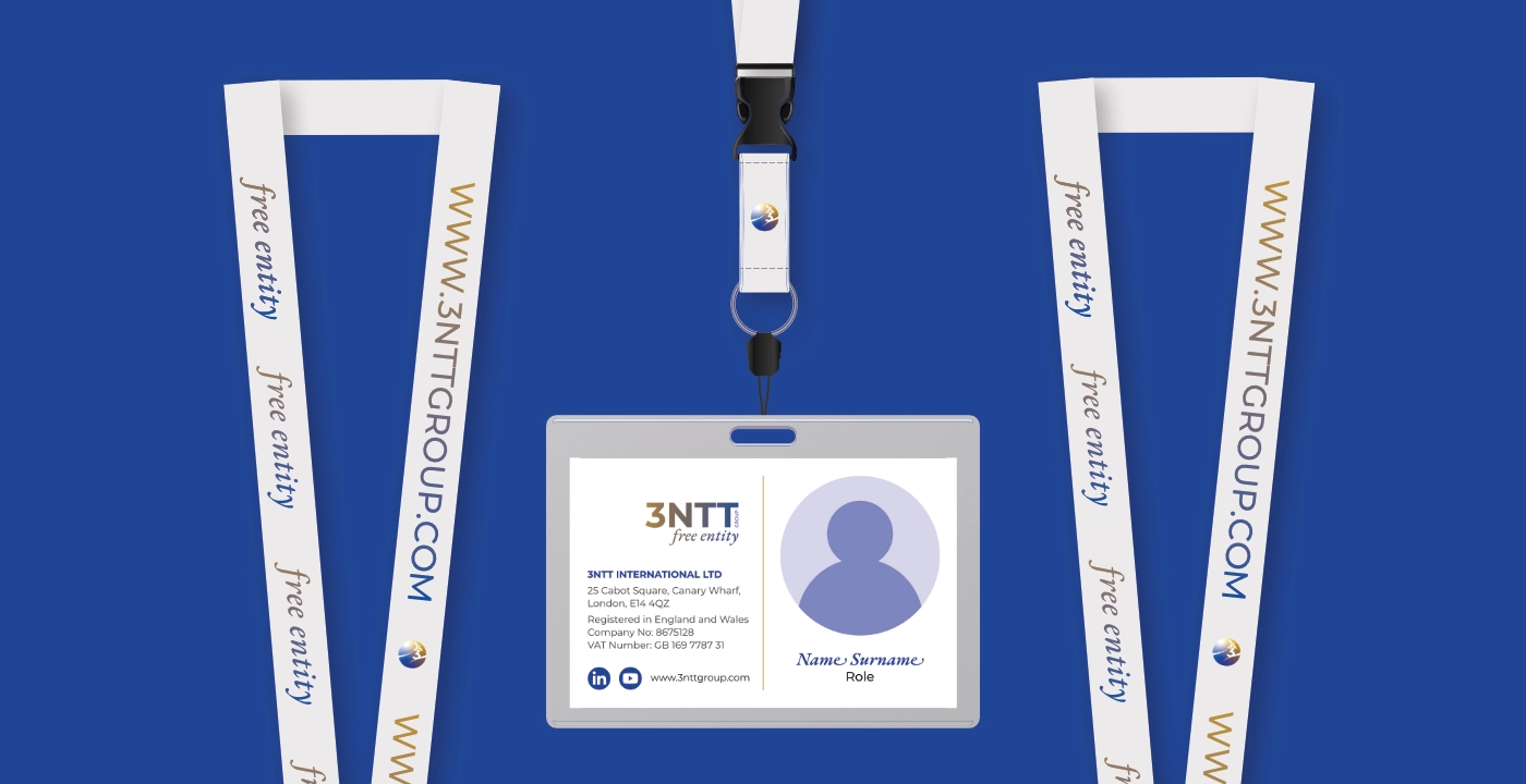 3NTT International - Lanyard and badge