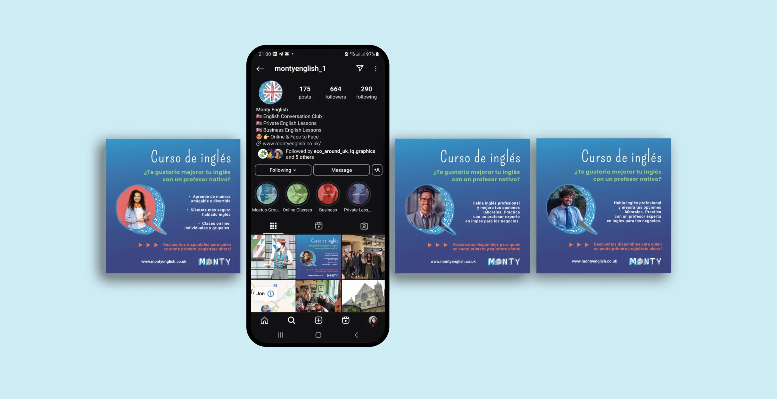 Monty:Instagram/Facebook advertisements