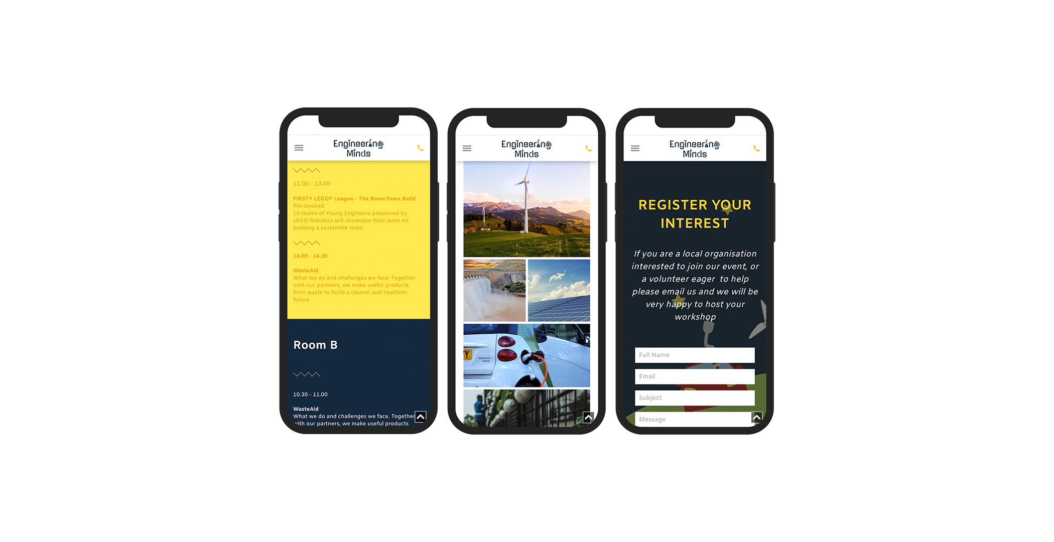 Engineering Minds' Green STEM Fest webpage 2