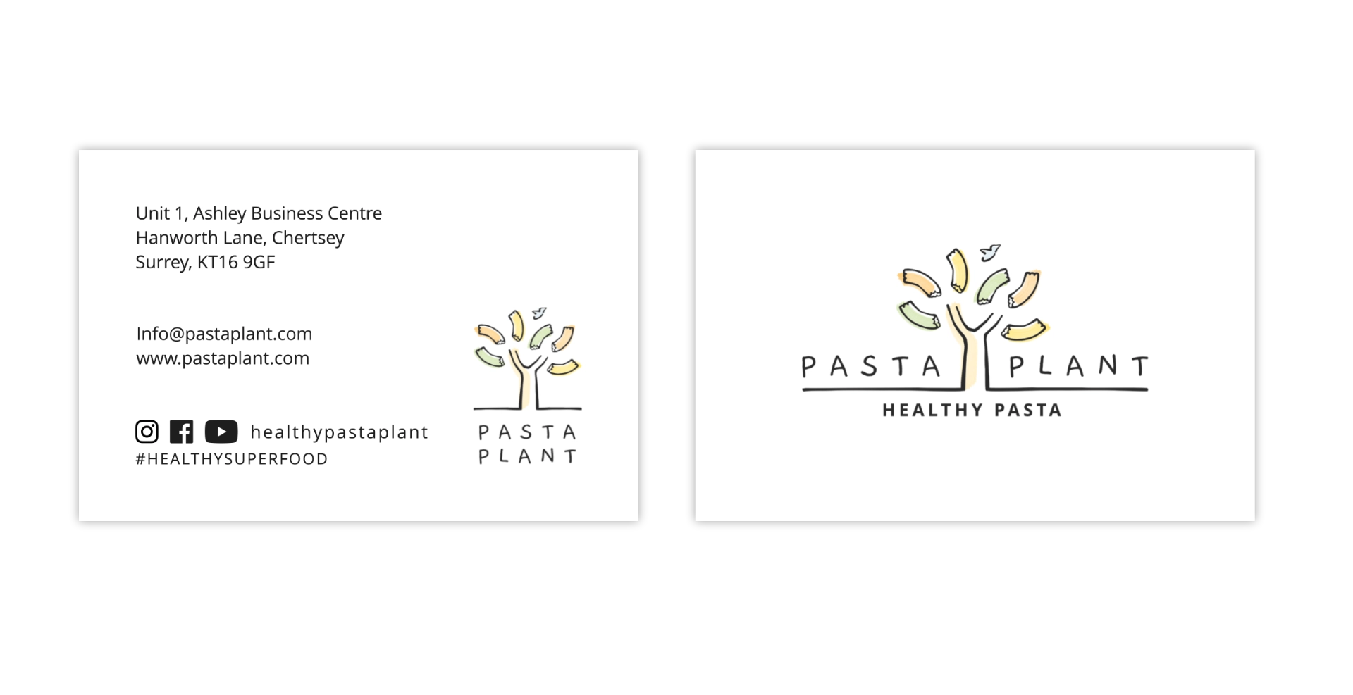 Pasta Plant logo and visual identity system