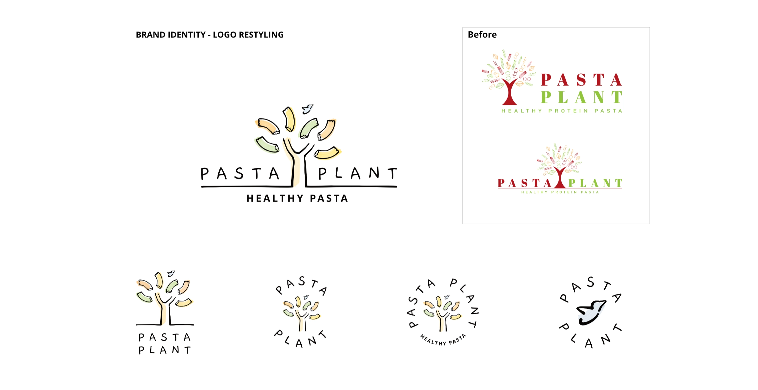 Pasta Plant logo and visual identity system