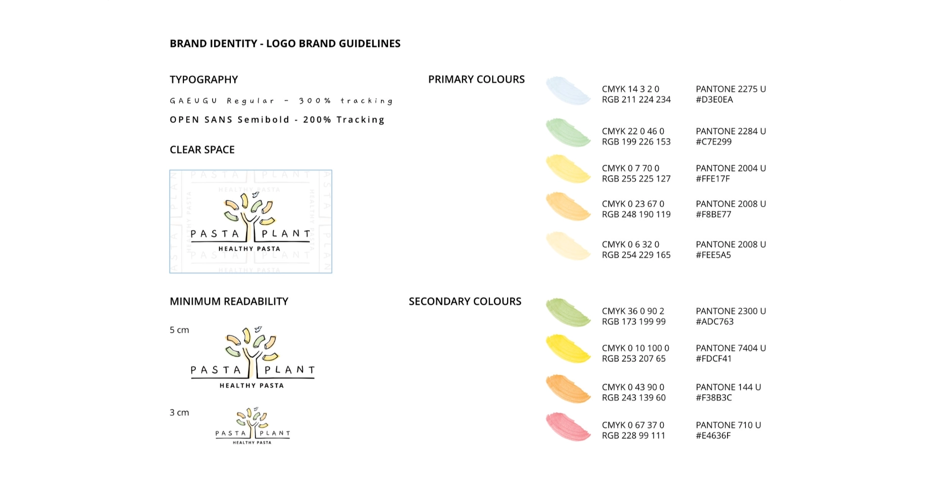 Pasta Plant logo and visual identity system