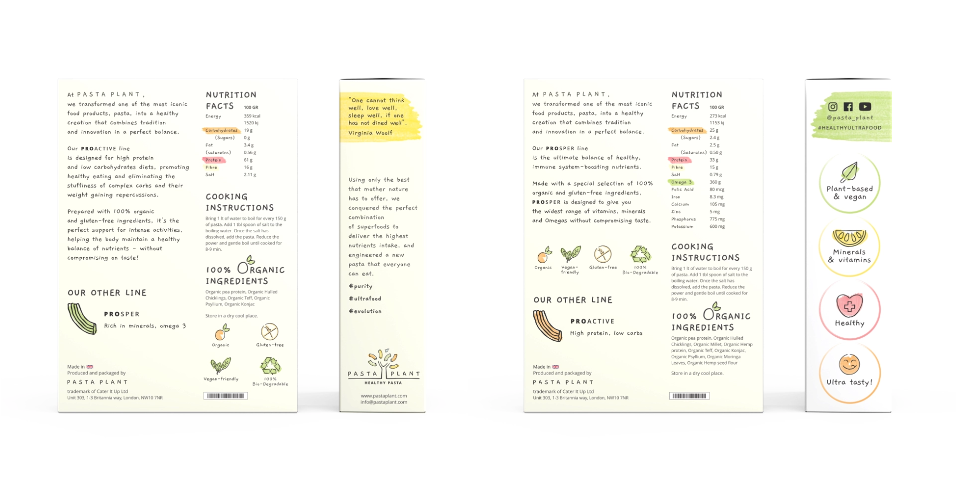 Pasta Plant food brand identity design — packaging