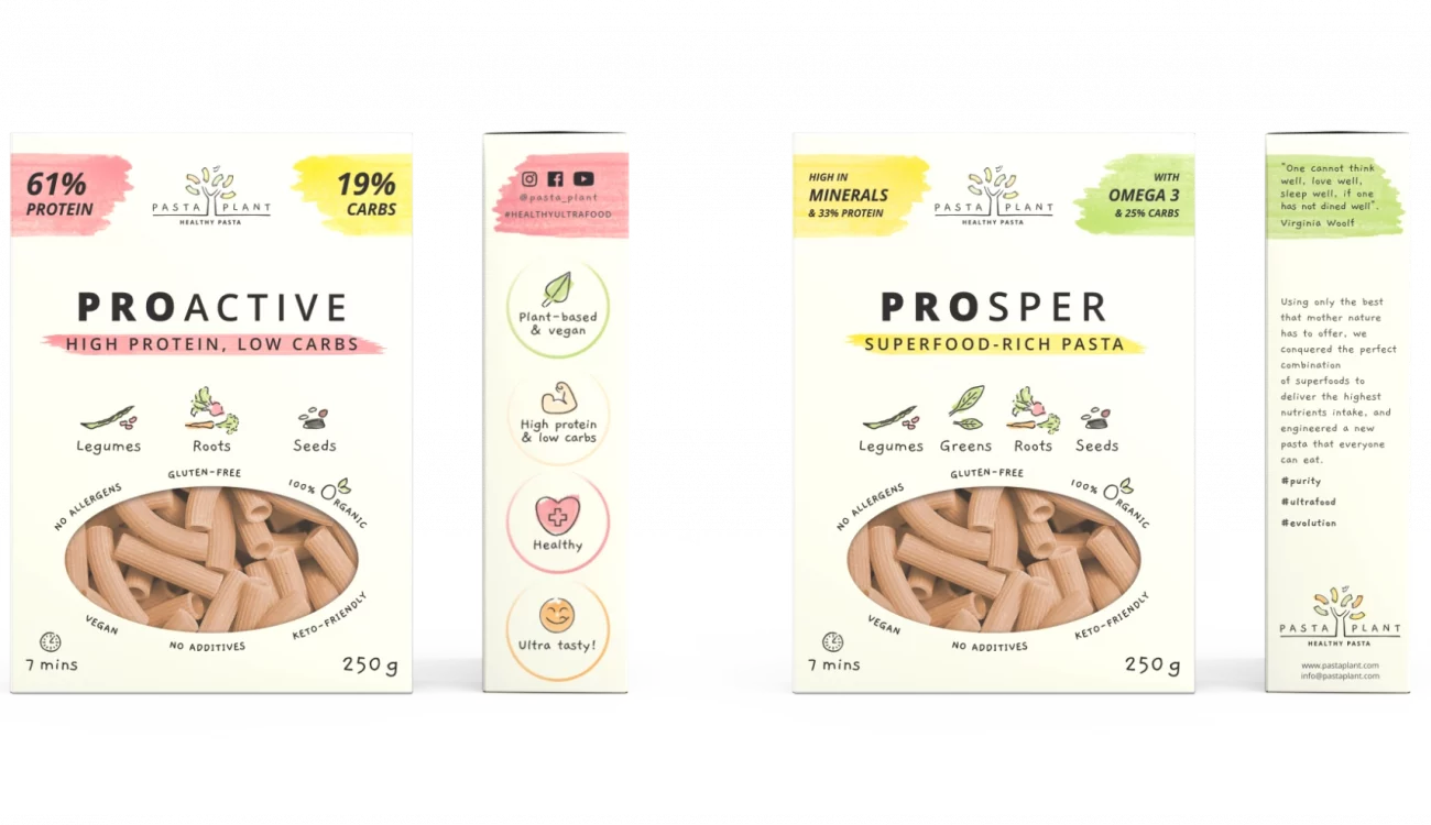 Pasta Plant food brand identity design — packaging