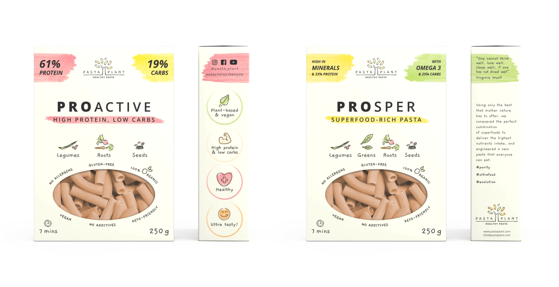Pasta Plant food brand identity design — packaging