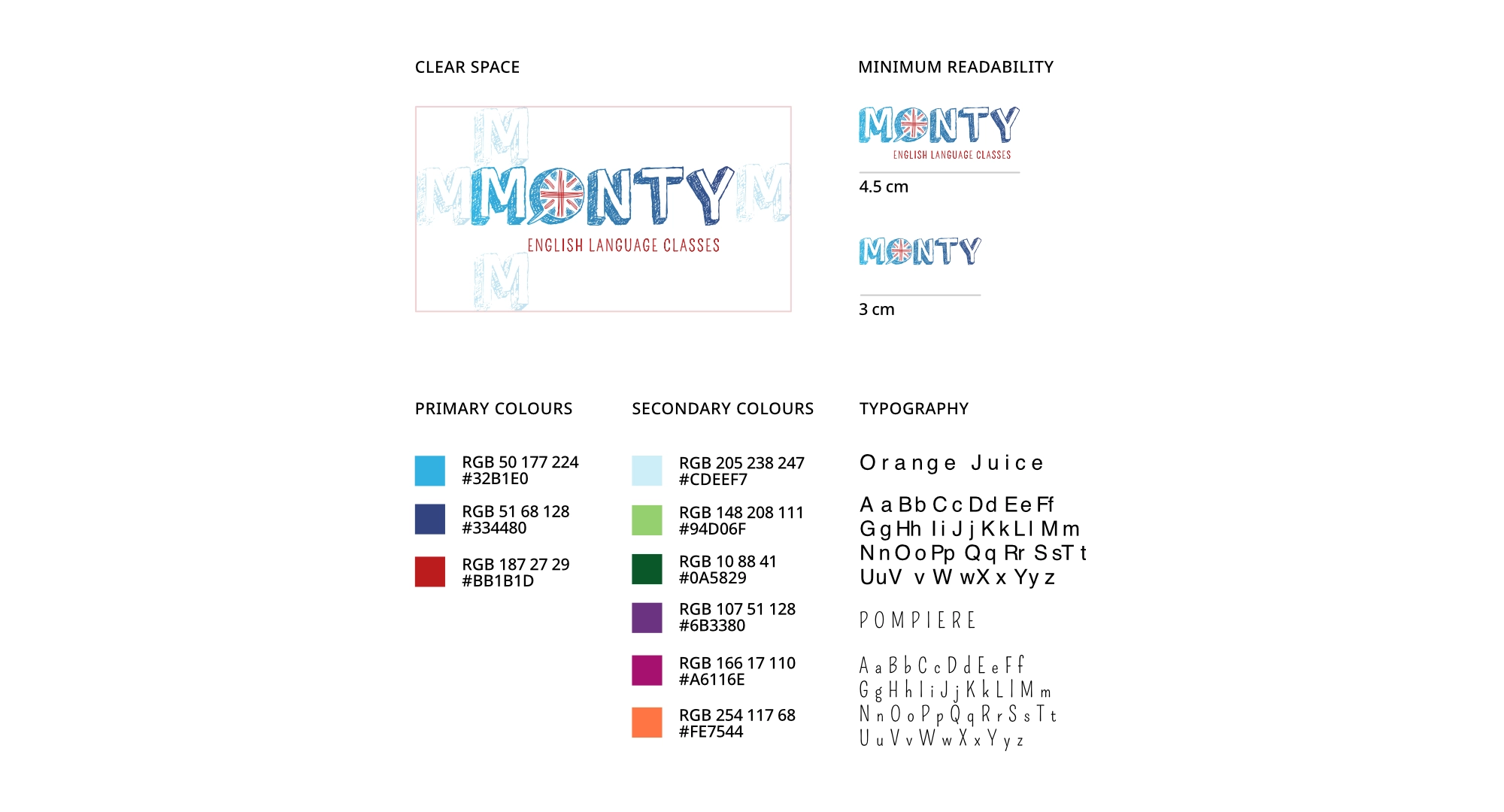Monty English Logo guidelines